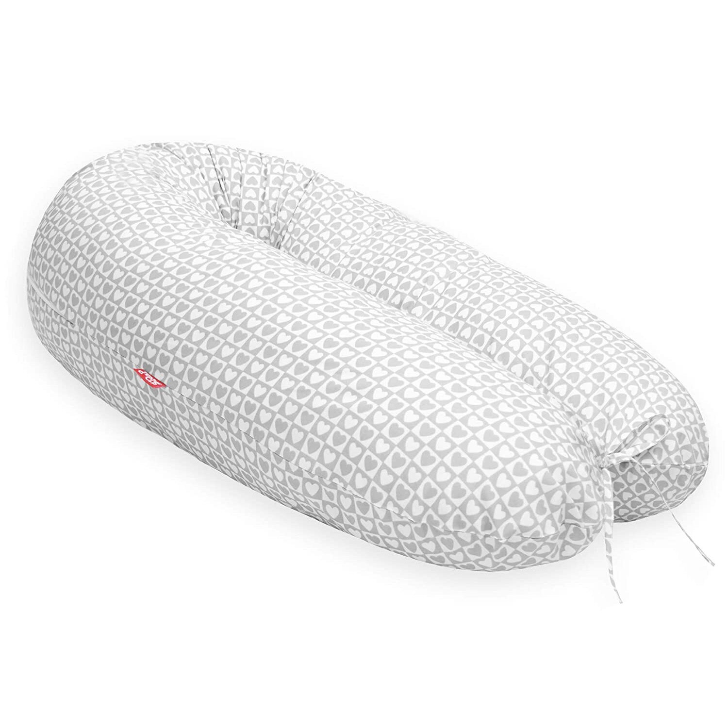 Perna Scamp 3 in 1 pentru gravide, alaptat, bebelusi, 150 cm, Grey Hearts