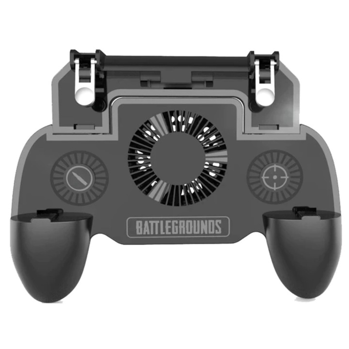 Gamepad Pro Gaming Mobile SR-4000, okostelefon, Android, Ios, Univerzális kompatibilitás, hűtőventilátor, 4000mah akkumulátor, fém triggerek, Mod 4 Fingers, PUBG, COD, Apex Legends