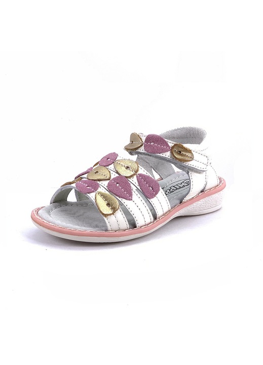 Детски сандал Chippo Kids 133953, 25-30, Естествена кожа, Бял/Розово