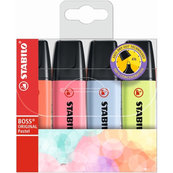 Комплект 4 маркера, Stabilo, Многоцветен