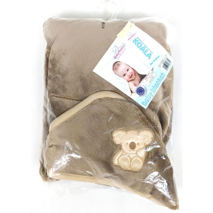Одеяло за стол за кола Baby Matex Koala 0149-17, 95x95 cm, Бежов