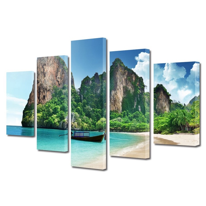 Tablou Multicanvas 5 Piese Peisaje La mare, 45 x 70 cm