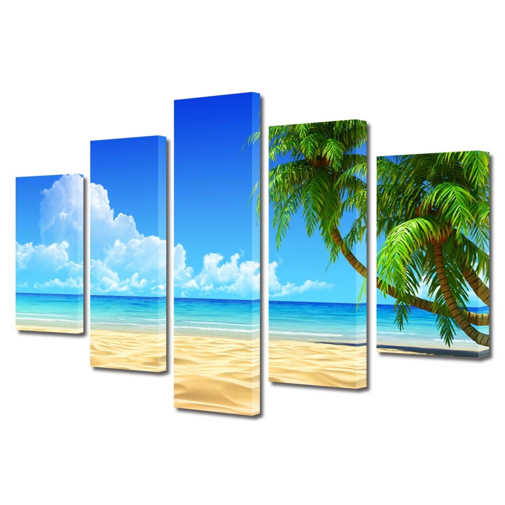 Tablou Multicanvas 5 Piese Peisaje Infinit, 45 x 70 cm