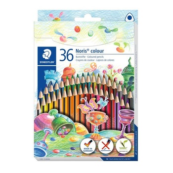 Set creioane colorate Staedtler, Noris Color, 36 culori Set creioane colorate Staedtler, Noris Color, 36 culori