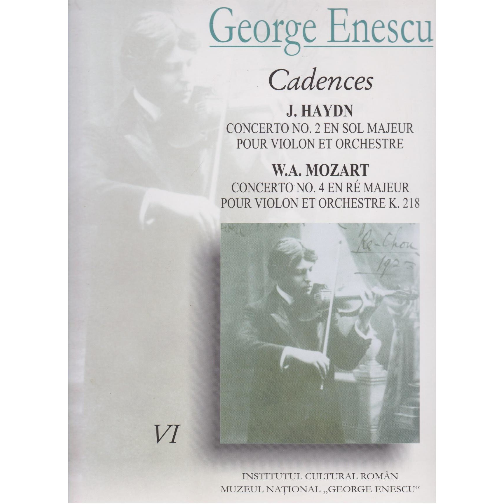 Caiete George Enescu (volumul 6) - Cadences. J.Haydn, W.A.Mozart, George Enescu