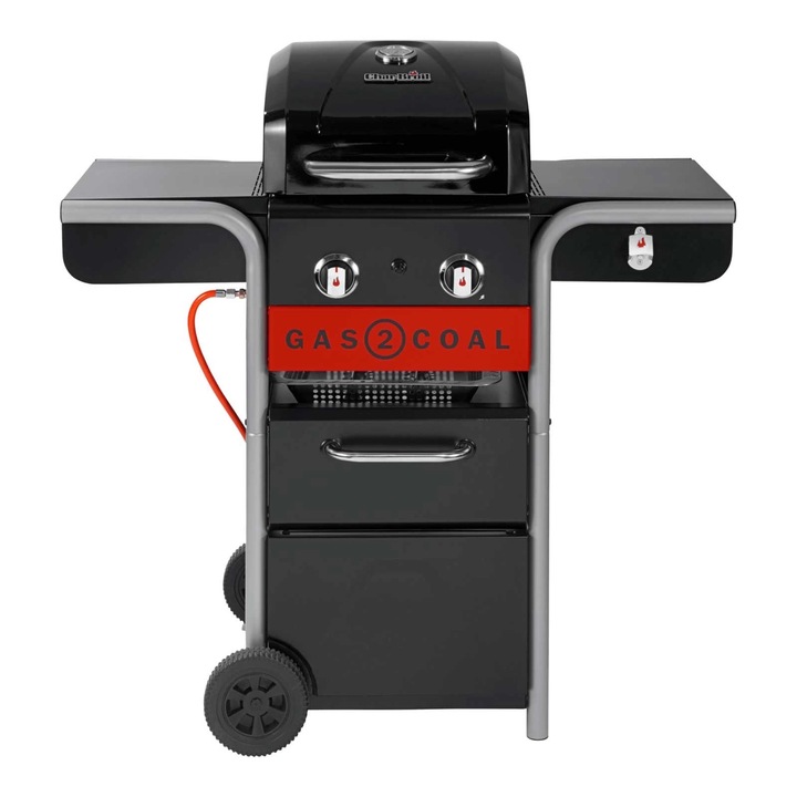 Gratar pe gaz si carbuni hibrid Char-Broil Gas2Coal 2.0 210 2 arzatoare 140924