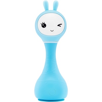 Iepuras interactiv pentru bebelusi Smarty, Alilo, albastru, 10 cm Iepuras interactiv pentru bebelusi Smarty, Alilo, albastru, 10 cm