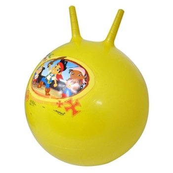 Minge saritoare cu manere pentru copii, Disney Pirates, 45cm diametru, galben Minge saritoare cu manere pentru copii, Disney Pirates, 45cm diametru, galben