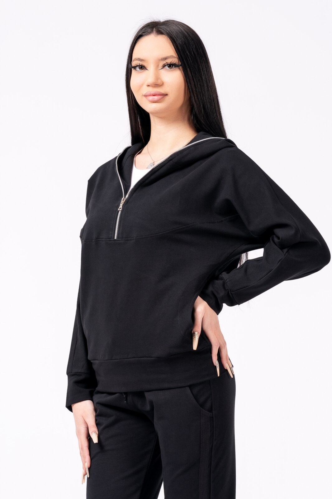 Hanorac dama Steel, Negru