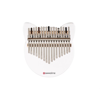 Kalimba, instrument muzical cu 17 Note, awwaline, sticla transparenta, model urechi pisica Kalimba, instrument muzical cu 17 Note, awwaline, sticla transparenta, model urechi pisica