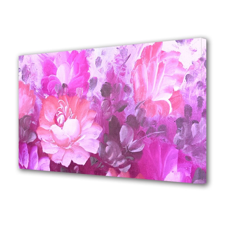 Tablou Canvas Premium, Art Star, Roz intens, Flori, Panza pe cadru de lemn, Decoratiuni Moderne pentru Casa, 40 x 60 cm