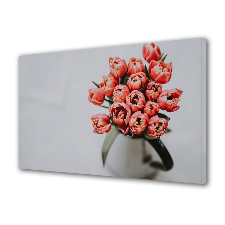 Tablou Canvas Premium, Art Star, Imagine cu lalele in culori pale, Flori, Panza pe cadru de lemn, Decoratiuni Moderne pentru Casa, 50 x 70 cm