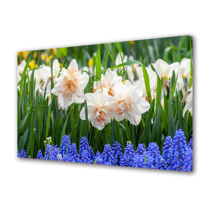 Tablou Canvas Led cu Intrerupator, Luminos in Intuneric, Premium, Art Star, Specii de flori, Flori, Panza pe cadru de lemn, Decoratiuni Moderne pentru Casa, 30 x 45 cm