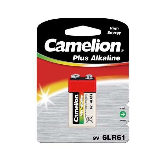 Baterie 9V alcalina 6LF22, 1 buc/blister Plus Alkaline, Camelion
