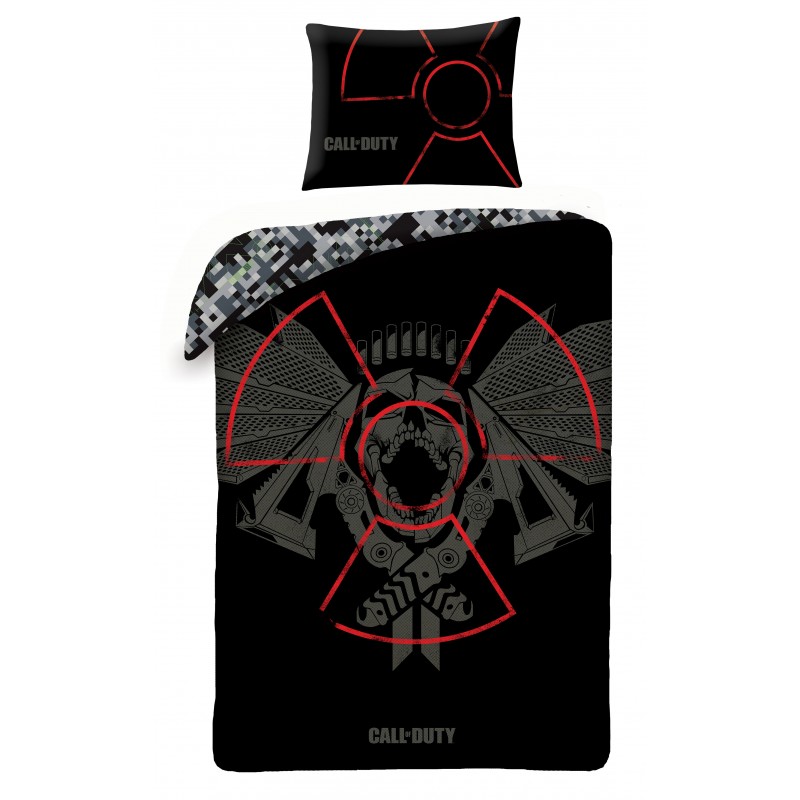 Set lenjerie pat Call of Duty, Negru, 140x200 cm, 2 piese
