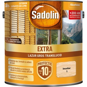 Lazur gros pentru lemn pe baza de solvent Sadolin EXTRA, 0.75 l, incolor 1