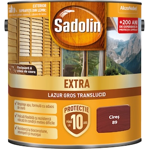 Lazur gros pentru lemn pe baza de solvent Sadolin EXTRA, 2.5 l, cires 89