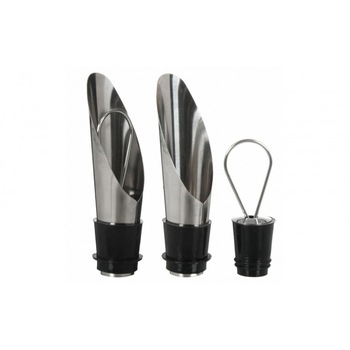 Set 2 Dopuri din Aluminiu pentru Sticle de Vin, Model Premium, Inox, Original Deals Set 2 Dopuri din Aluminiu pentru Sticle de Vin, Model Premium, Inox, Original Deals