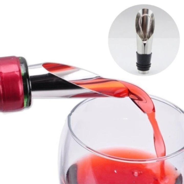 Dop Elegant pentru Sticla de Vin si Sampanie, Material Premium, Inox Inoxidabil, Set 2 Bucati, GARAMI SHOP