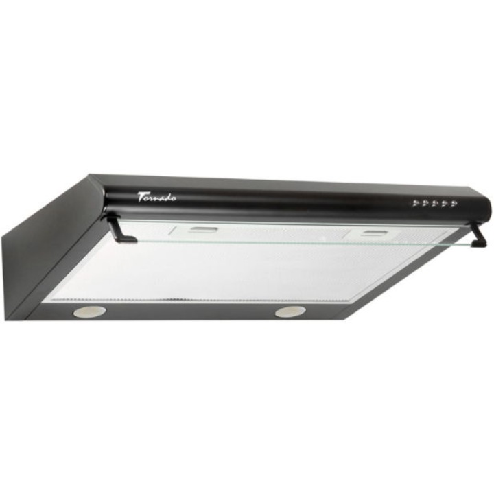 Hota traditionala Bona 20 (50) LED, 2 motoare, latime 50 cm, absorbtie 560 m3/ora, filtru anti-grasimi aluminiu 5 straturi, Negru