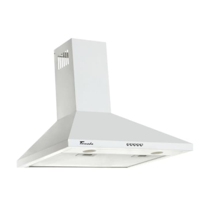 Hota incorporabila decorativa TEKA DVN 94030 WHT, Putere de absorbtie 460 mc/h, Touch control, 90 cm, Sticla alba