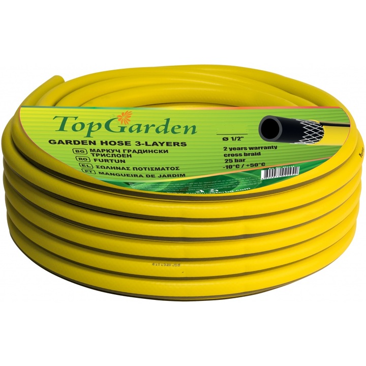 Furtun de gradina 3 straturi 1/2 50m TG Top Garden