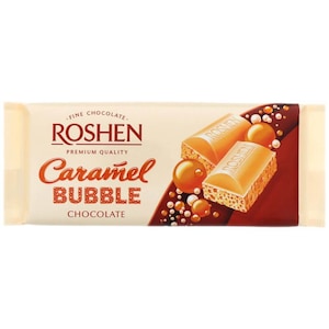 Ciocolata Aerata Roshen Caramel Bubble, 80 g, Aroma Caramel