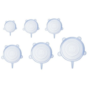 Set capace pentru borcane din silicon, Zola®,6 bucati, diferite marimi Set capace pentru borcane din silicon, Zola®,6 bucati, diferite marimi