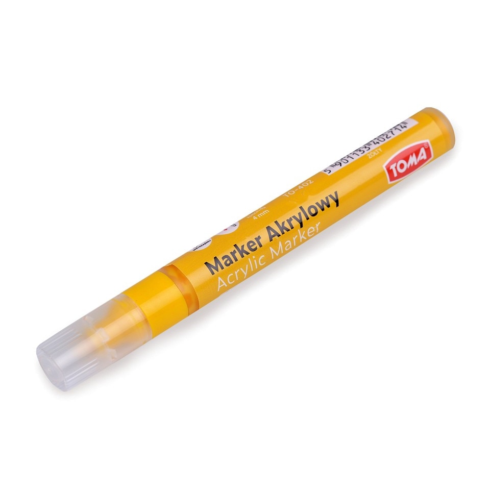 Marker acrilic creativ Toma, 4 mm, Galben