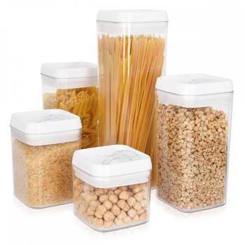Set 5 Borcane de depozitare, 1700 ml, 1100 ml, 750 ml, 400 ml, 51459.01.05 Set 5 Borcane de depozitare, 1700 ml, 1100 ml, 750 ml, 400 ml, 51459.01.05