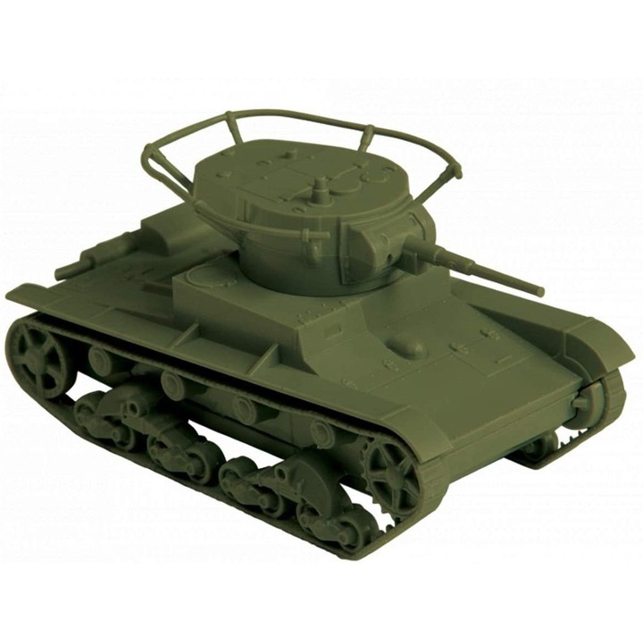 Macheta Militara usor de asamblat fara adeziv Zvezda T-26 Soviet Light tank model 1933 1:100 ZVEZ 6246