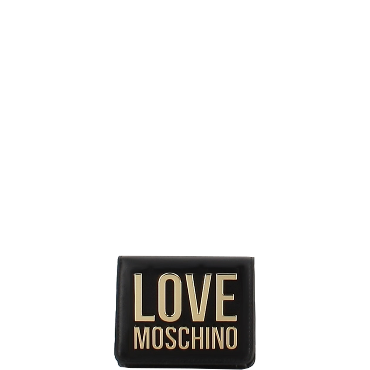 Portofel dama Love Moschino, 11x10x3cm, Piele ecologica, Negru
