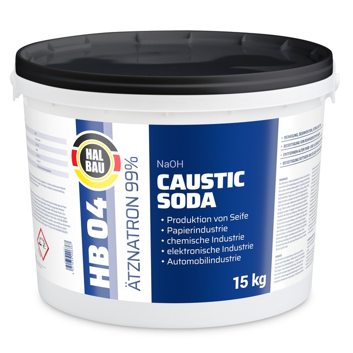 Soda caustica HALBAU granule, GALIDA HB04, 15KG