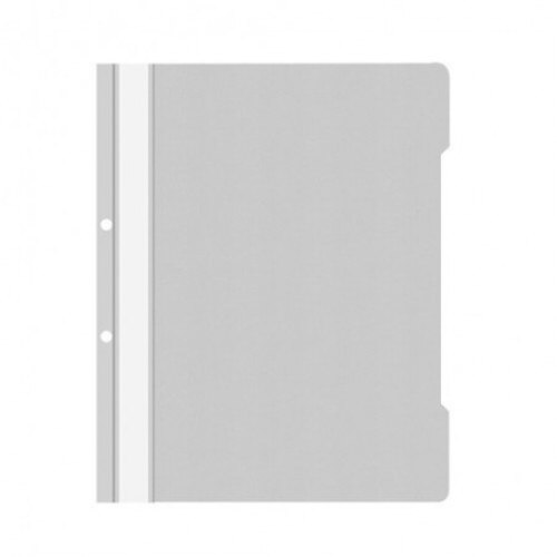 Dosar plastic A4 cu sina si perforatii, gri