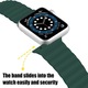 Curea iUni compatibila cu Apple Watch Ultra/SE/8/7/6/5/4/3/2/1, 40mm, Silicon Magnetic, Green