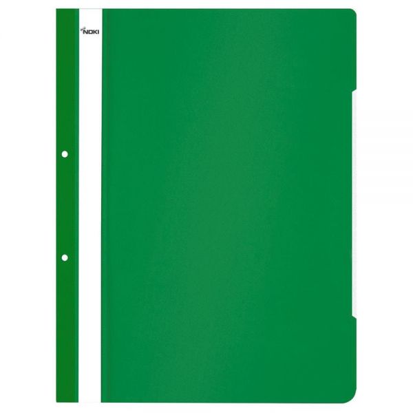 Dosar plastic A4, cu sina si perforatii, verde