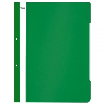 Dosar plastic A4, cu sina si perforatii, verde Dosar plastic A4, cu sina si perforatii, verde