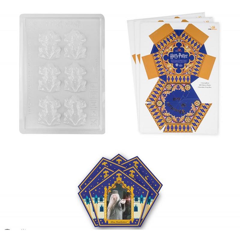 Set Forma Pentru Ciocolata Harry Potter , Chocolate Frog , Carduri Vrajitori , Cutii, Transparent
