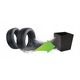 Jardiniera Multy Home, eco-frindly, Sonata cu sistem de autoirigare, fabricat din cauciuc reciclat cu efect de ciment, dimensiuni 71,3 x 32 x 51,5cm, ideal pentru interior sau exterior, culoare gri