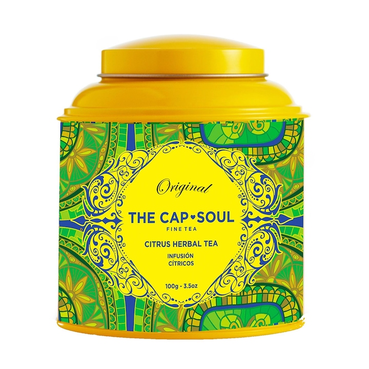 The Cap Soul цитрусов чай, Citrusy Infusion, 100 g, тип запарка, билков, аромат на шипка, хибискус и портокали, освежаващ, 100% натурални съставки