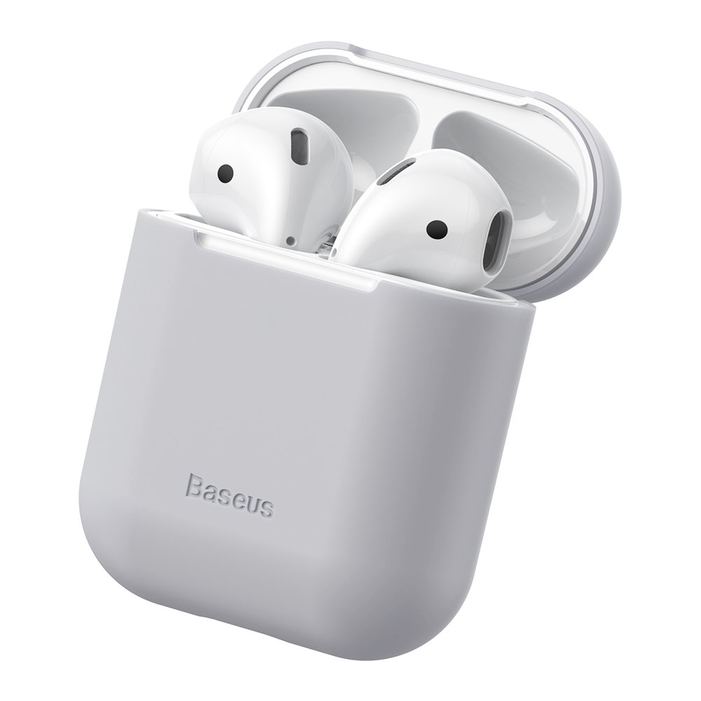 Husa pentru AirPods Baseus ultrathin series silica gel gri