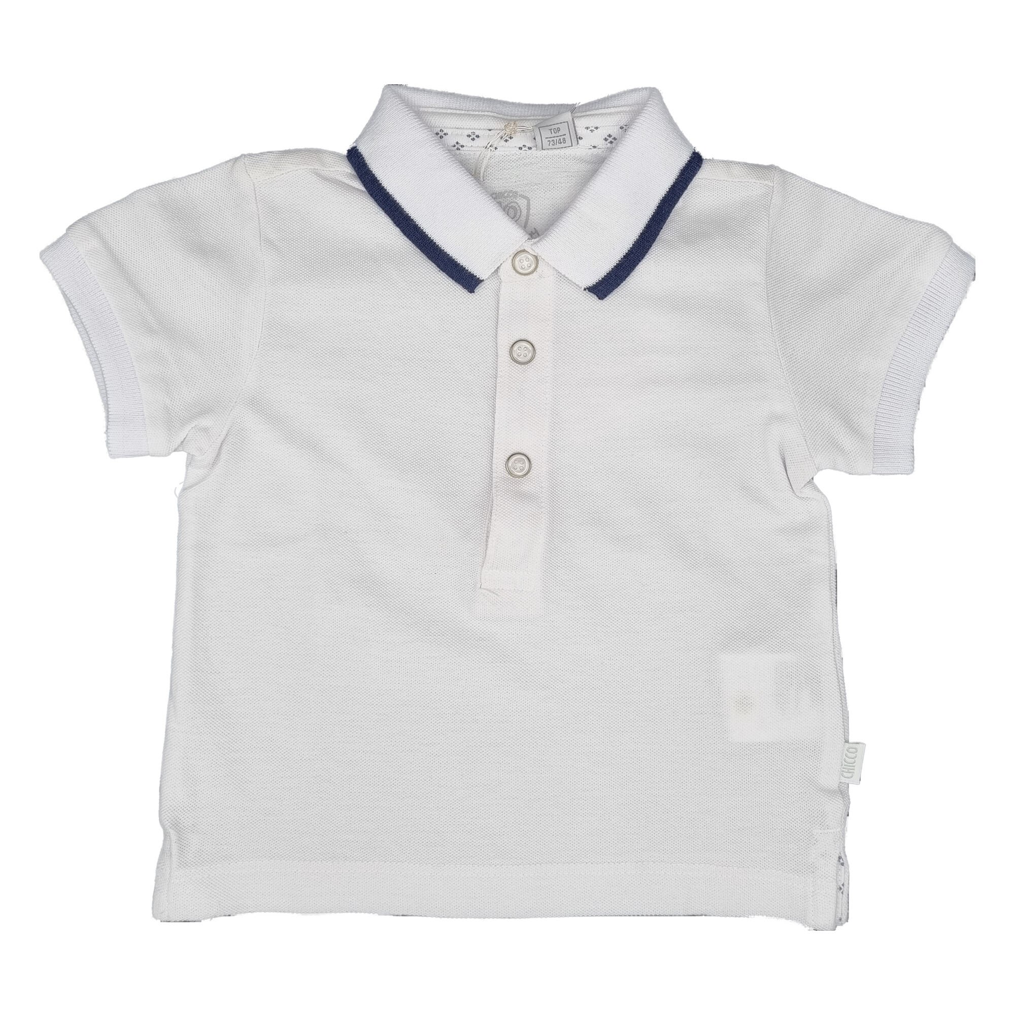 Tricou alb, bumbac, Chicco, 74 cm 12luni