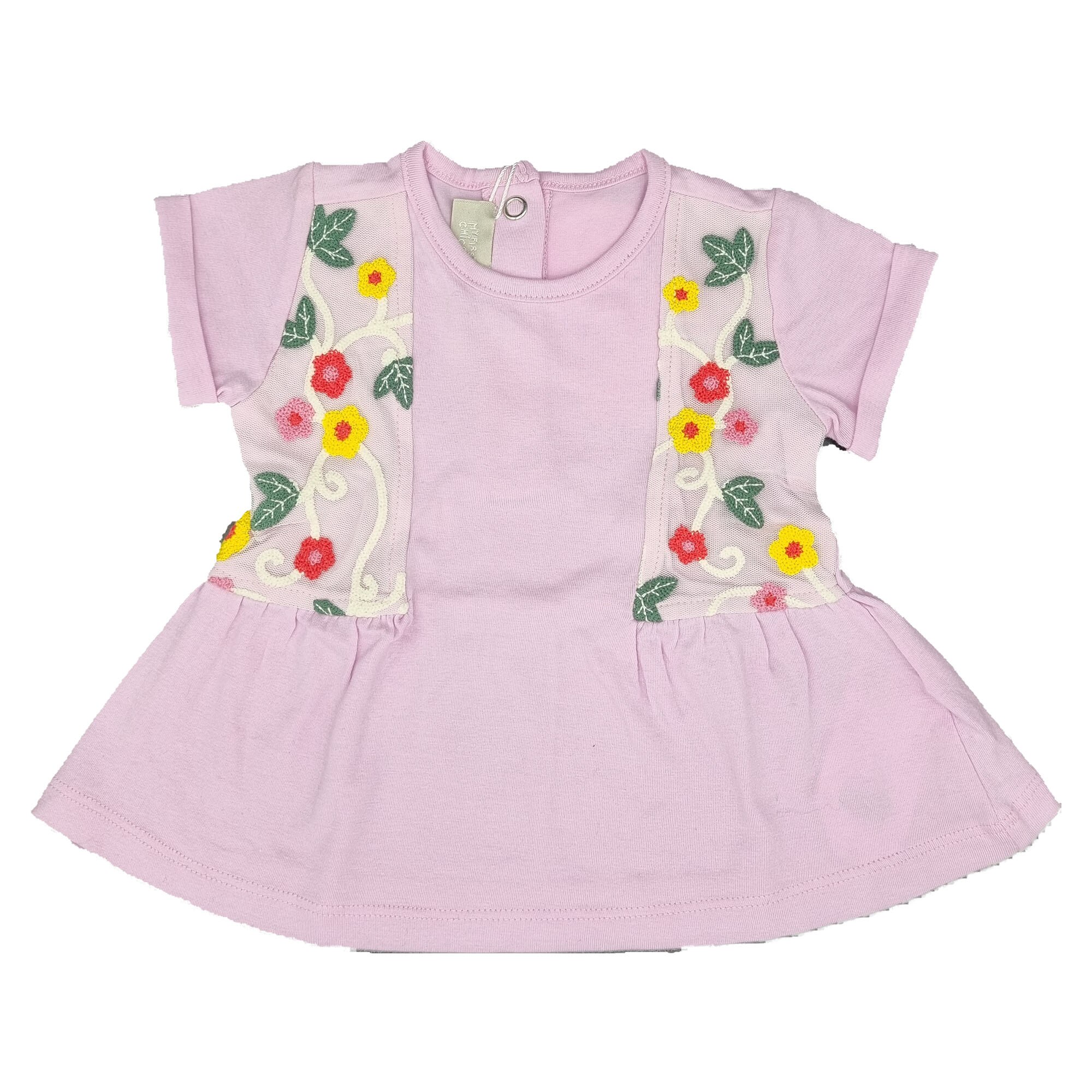 Tricou roz pentru fete, Chicco, 62 cm 6 luni