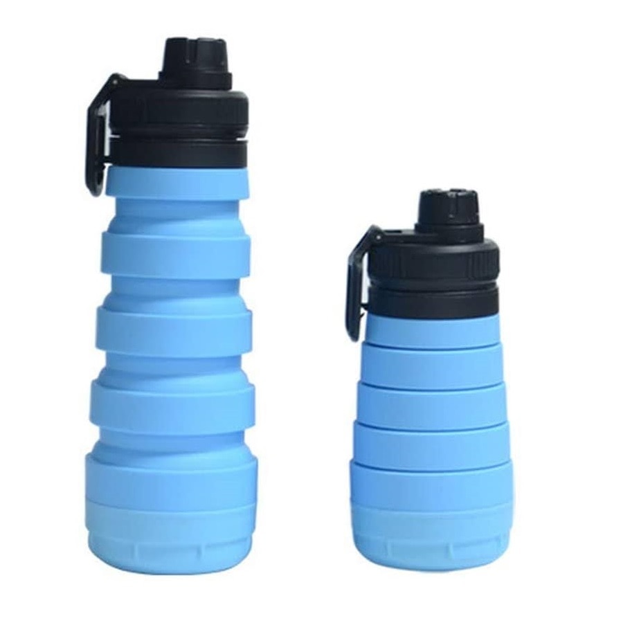 mute ornament nicotine Sticla apa pliabila 19.5-26 cm, silicon Blue, 750 ml, cu compartiment  depozitare, fara scurgeri, fara BPA, pentru calatorii, sporturi, activitati  in aer liber - eMAG.ro