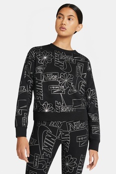 Nike, Bluza sport cu imprimeu logo Icon Clash, Negru, XL Nike, Bluza sport cu imprimeu logo Icon Clash, Negru, XL