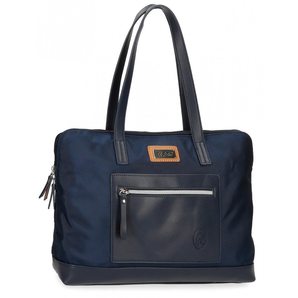 Geanta umar cu comp laptop El Potro Chic, bleumarin