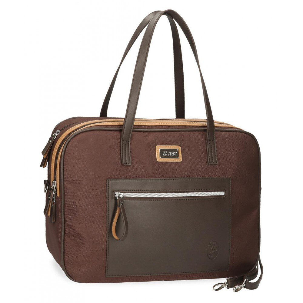 Geanta umar cu comp laptop/tableta El Potro Chic, maro