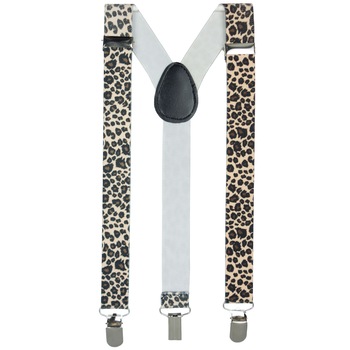 Bretele copii, Buticcochet, Bej cu animal print, inchizatori metalice, 25 mm, BR83 Bretele copii, Buticcochet, Bej cu animal print, inchizatori metalice, 25 mm, BR83