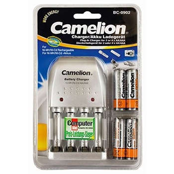 Incarcator BC 902 pentru AA,AAA, include 4 acumulatori AA 2500 mAh, Camelion Incarcator BC 902 pentru AA,AAA, include 4 acumulatori AA 2500 mAh, Camelion