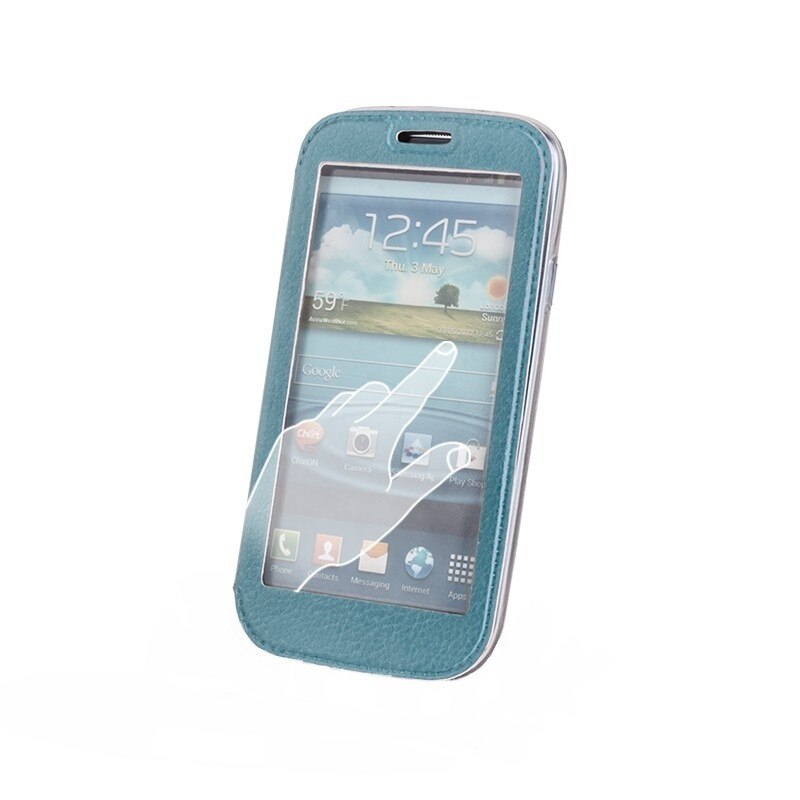 Husa Smart View pentru LG L Fino D290N, albastru
